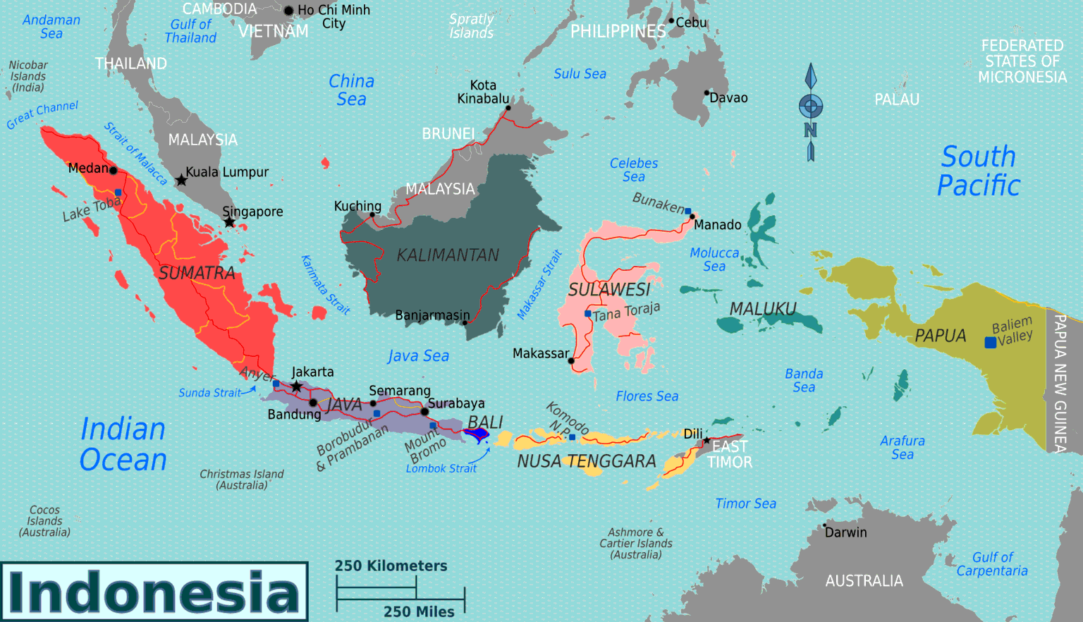 Wilayah indonesia berada di garis lintang utara dan garis lintang selatan provinsi provinsi yang posisinya berada di garis lintang selatan yaitu