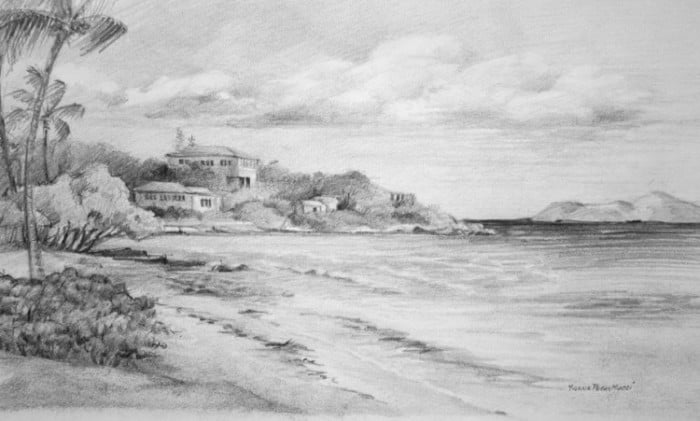 Sketsa Pantai Sederhana