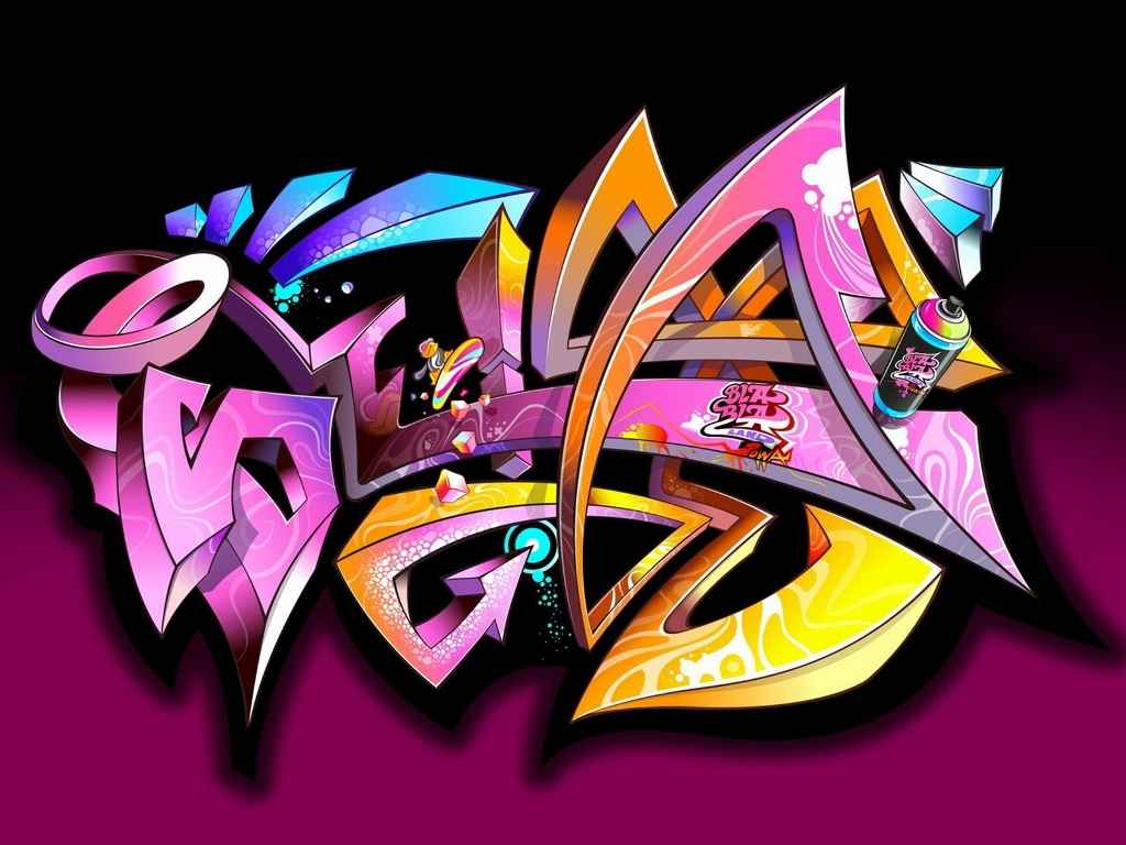 150+ Gambar Grafiti Tulisan Huruf Nama 3D | Simple, Mudah ...