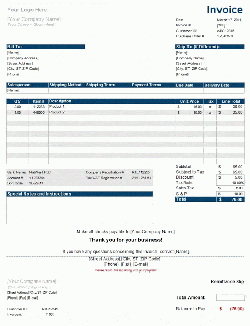 7 Contoh  Invoice Faktur  Tagihan  yang Sederhana Beserta 