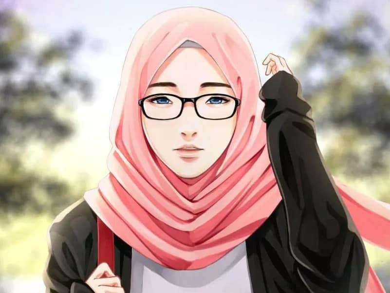 30+ Gambar Kartun Muslimah Bercadar, Syari, Cantik, Lucu ...