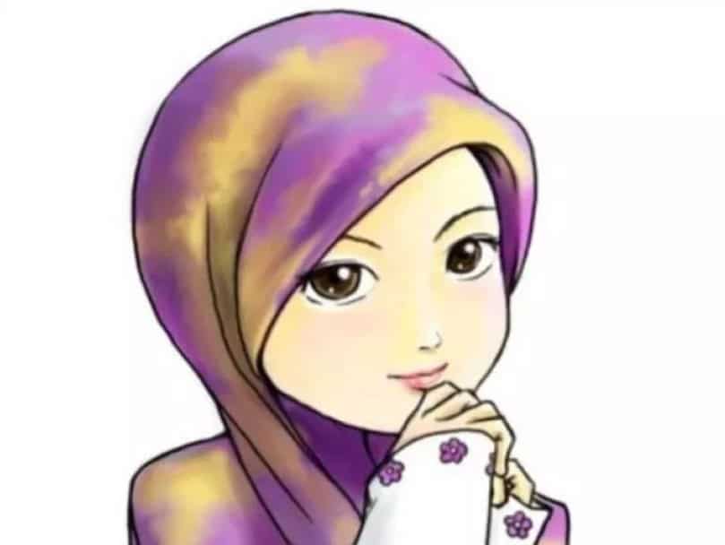 4300 Gambar Kartun Muslimah Yang Gampang Digambar HD
