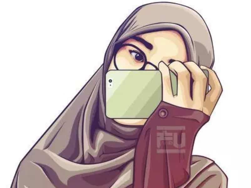 Wallpaper Hijab Kartun Cantik