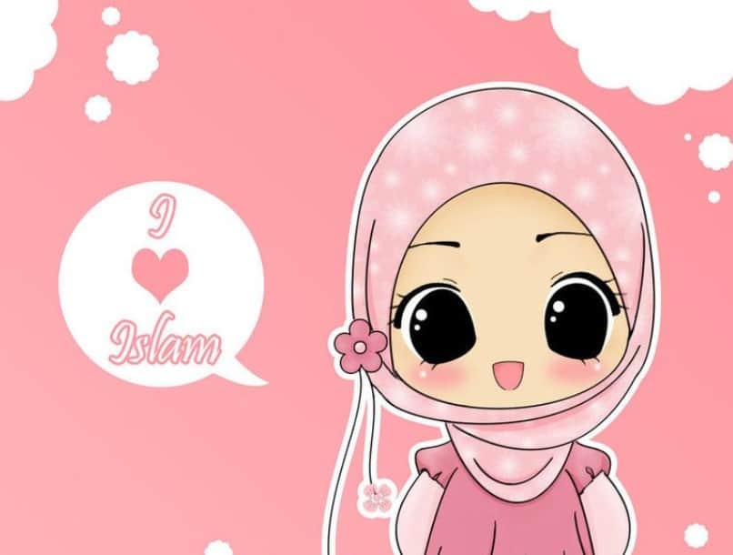 640 Koleksi Gambar Kartun Muslimah Orang Tua Dan Anak HD
