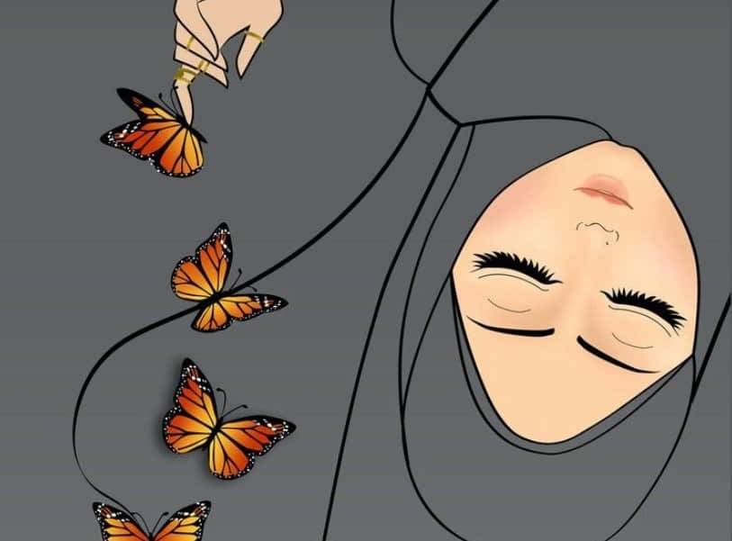 30 Gambar Kartun Muslimah Bercadar Syari Cantik Lucu 