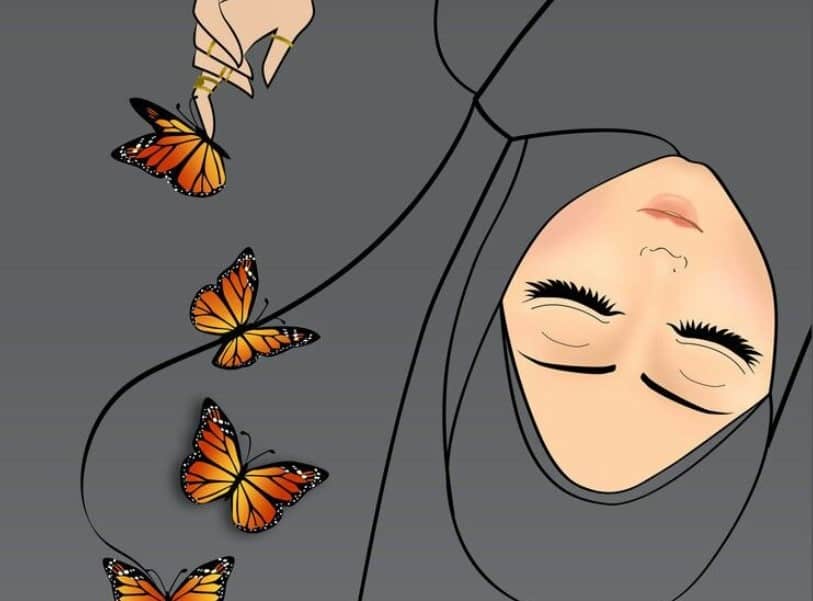 30+ Gambar Kartun Muslimah Bercadar, Syari, Cantik, Lucu ...