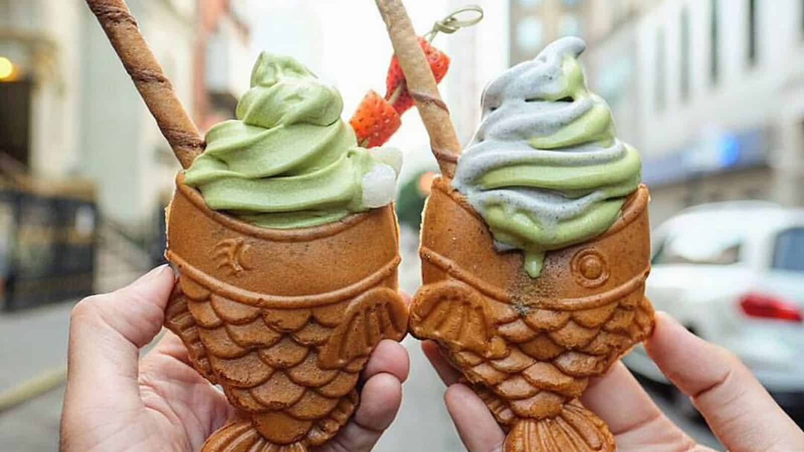 gambar makanan kekinian Taiyaki Ice Cream