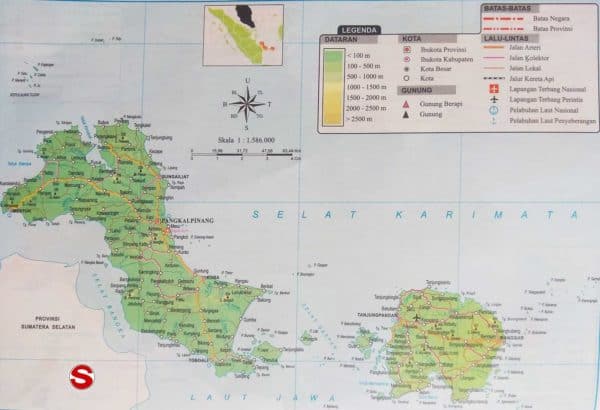 gambar peta bangka belitung