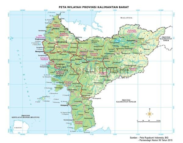gambar peta kalimantan barat