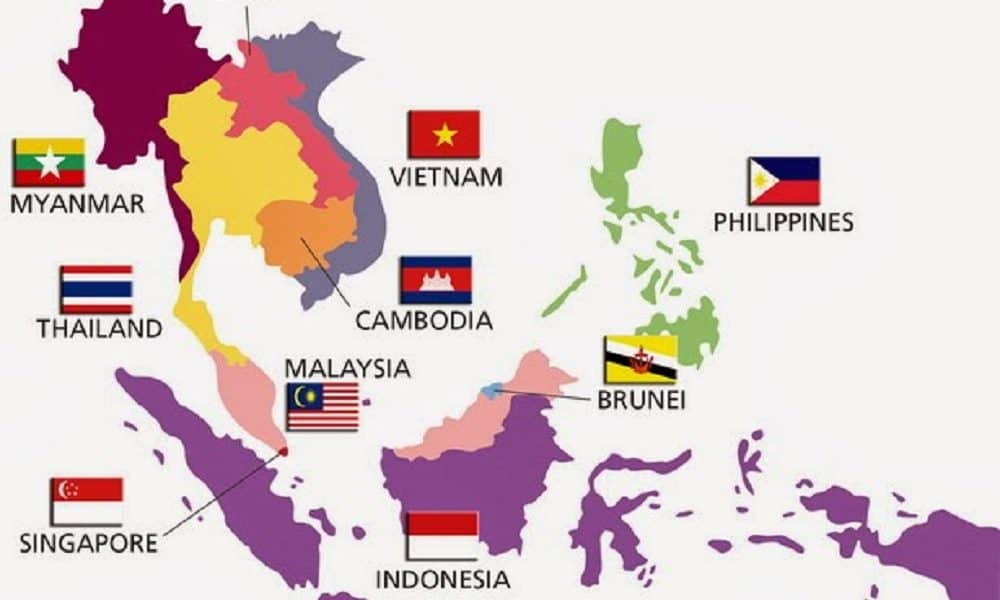 Peta ASEAN (Asia Tenggara) Lengkap dengan Negaranya - Sahabatnesia