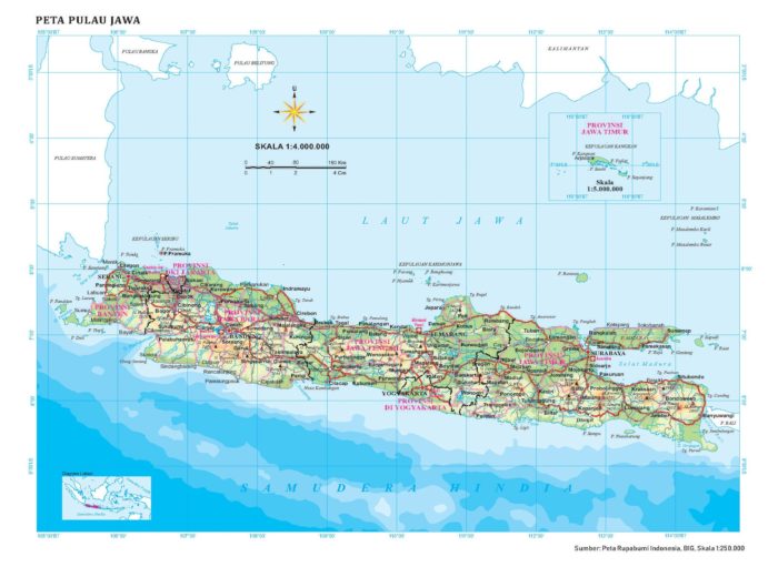 gambar peta pulau jawa