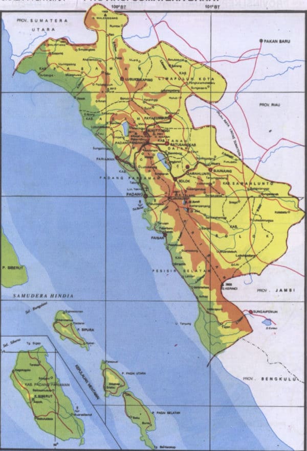 gambar peta sumatera barat